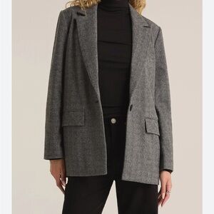 NWT z supply leighton herringbone Gray Blazer smalll